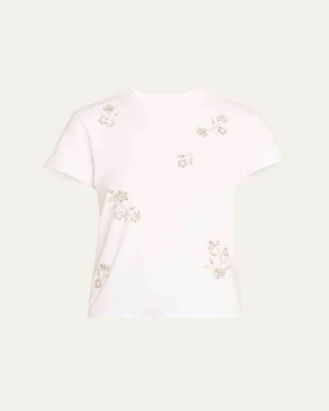 Bree Short-Sleeve Rhinestone Vine T